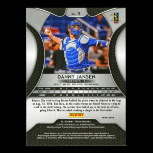Danny Jansen 2019 Prizm Silver Blue Jays