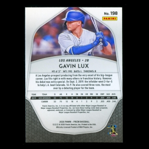 Gavin Lux RC 2020 Prizm Rookie Dodgers