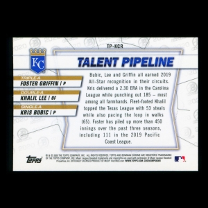 Foster Griffin | Khalil Lee | Kris Bubic 2020 Bowman Chrome Talent Pipeline Royals