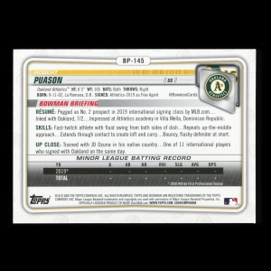 Robert Puason 2020 Bowman 1st Bowman Prospect Athletics