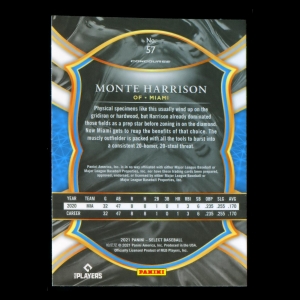 Monte Harrison RC 2021 Select Rookie Marlins