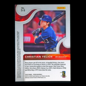 Christian Yelich 2020 Prizm Scorching Brewers