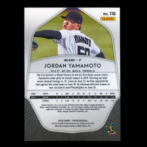 Jordan Yamamoto RC 2020 Prizm Rookie Marlins