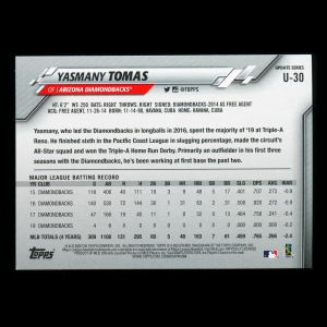 Yasmany Tomas 2020 Topps Gold Foil Diamondbacks