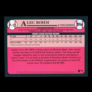 Alec Bohm 2020 Topps 1989 Retro #1 Prospect Phillies