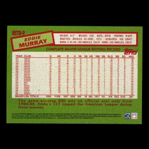 Eddie Murray 2020 Topps 1985 Retro Orioles