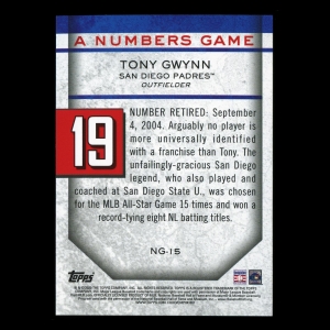 Tony Gwynn 2020 Topps A Numbers Game - 19 Padres