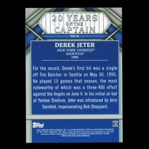 Derek Jeter 2020 Topps 20 Years of the Captain #95 Yankees