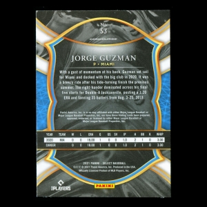 Jorge Guzman RC 2021 Select Rookie Marlins