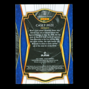 Casey Mize RC 2021 Select Rookie Tigers