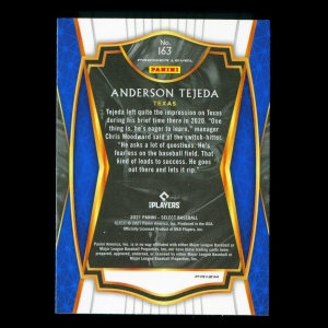 Anderson Tejeda RC 2021 Select Tri-Color Rookie Rangers