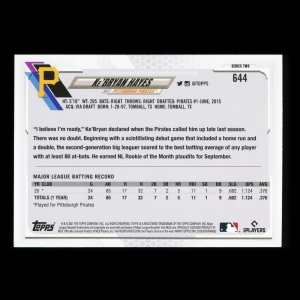 Ke'Bryan Hayes RC Topps 2021 Rookie Pirates