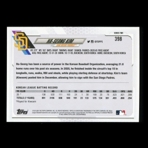 Ha-Seong Kim RC Topps 2021 Rookie Padres