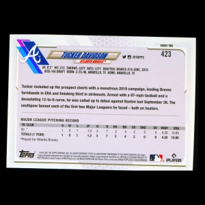 Tucker Davidson RC Topps 2021 Rookie Braves