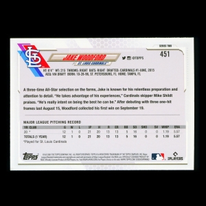 Jake Woodford RC Topps 2021 Rookie Cardinals
