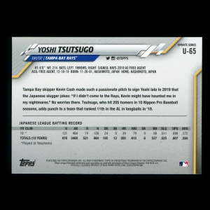 Yoshi Tsutsugo RC 2020 Topps Rookie Rays