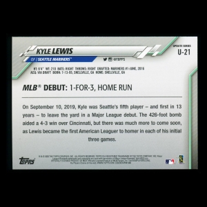 Kyle Lewis RC 2020 Topps Rookie Mariners