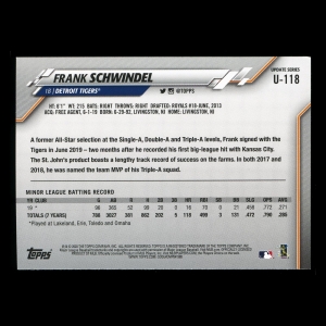 Frank Schwindel RC 2020 Topps Rookie Tigers