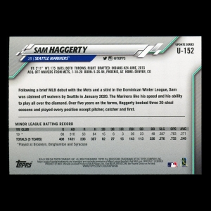 Sam Haggerty RC 2020 Topps Rookie Mariners