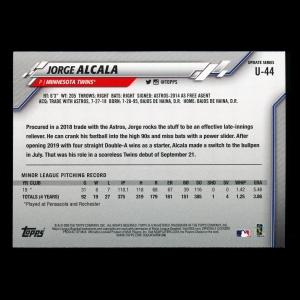 Jorge Alcala RC 2020 Topps Rookie Twins