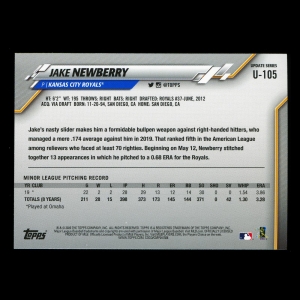 Jake Newberry RC 2020 Topps Rookie Royals