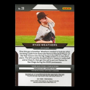 Ryan Weathers RC 2021 Prizm Rookie Padres