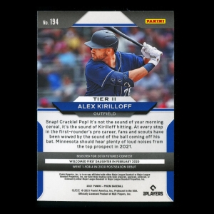 Alex Kirilloff RC 2021 Prizm Rookie Twins