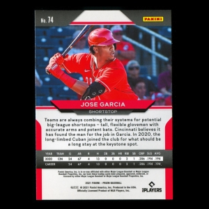 Jose Garcia RC 2021 Prizm Rookie Reds