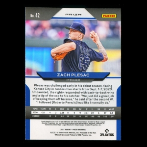 Zach Plesac 2021 Prizm Red Indians