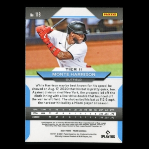 Monte Harrison RC 2021 Prizm Rookie Marlins