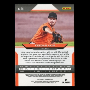 Keegan Akin RC 2021 Prizm Rookie Orioles