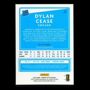 Dylan Cease RR 2020 Optic Rated Rookie White Sox