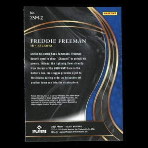 Freddie Freeman 2021 Select 25 Man Braves