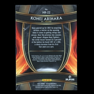 Kohei Arihara 2021 Select Hot Rookie Rangers