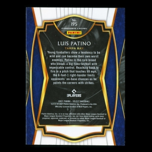 Luis Patino RC 2021 Select Rookie Rays