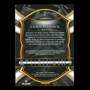 Chris Paddack 2021 Select Padres