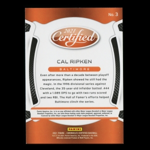 Cal Ripken 2021 Certified Orioles