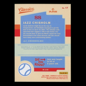 Jazz Chisholm RC 2021 Classics Rookie Marlins