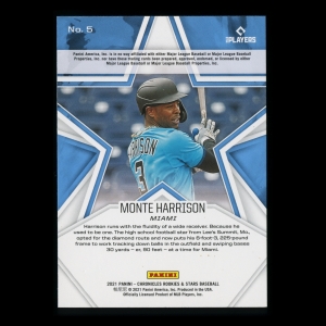 Monte Harrison RC 2021 Rookies and Stars Rookie Marlins