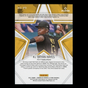 Ke'Bryan Hayes RC 2021 Rookies and Stars Rookie Pirates