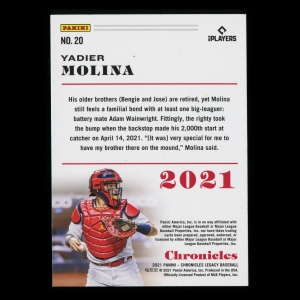 Yadier Molina 2021 Chronicles Cardinals