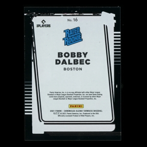 Bobby Dalbec RR 2021 Clearly Donruss Rated Rookie Red Sox