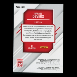 Rafael Devers 2021 Elite Red Sox