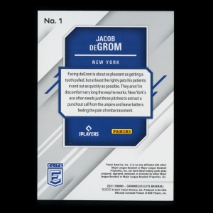 Jacob DeGrom 2021 Elite Mets