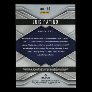 Luis Patino RC 2021 Titanium Rookie Rays