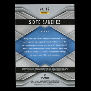 Sixto Sanchez RC 2021 Titanium Rookie Marlins