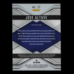 Jose Altuve 2021 Titanium Astros