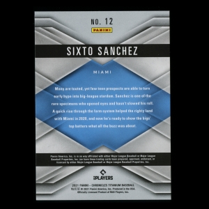 Sixto Sanchez RC 2021 Titanium Rookie Marlins