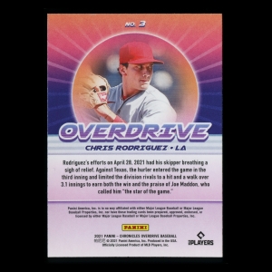 Chris Rodriguez RC 2021 Overdrive Rookie Angels