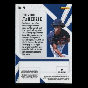 Triston McKenzie RC 2021 Phoenix Rookie Indians